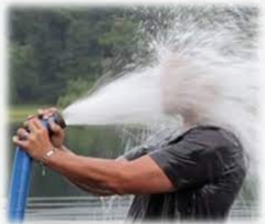 Man with firehose